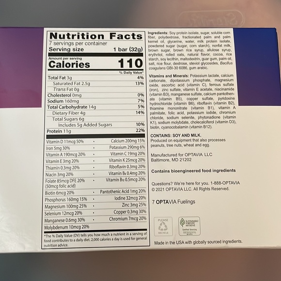 Optavia Kitchen Nib Optavia Campfire Smores Crisp Bar 7 Bars